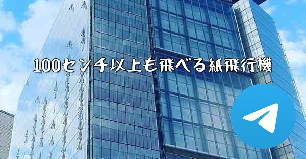 100センチ以上も飛べる紙飛行機