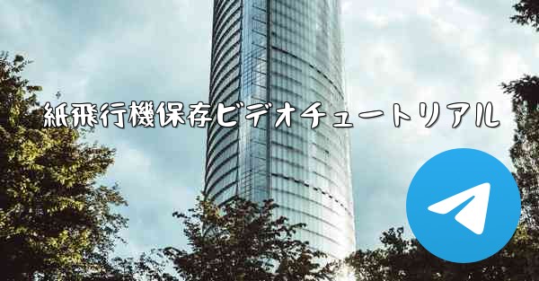 紙飛行機保存ビデオチュートリアル