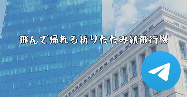 飛んで帰れる折りたたみ紙飛行機