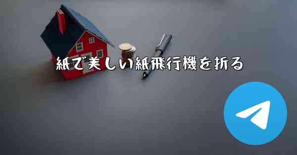 紙で美しい紙飛行機を折る