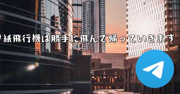 折り紙飛行機は勝手に飛んで帰っていきます