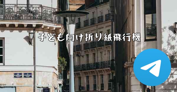 子ども向け折り紙飛行機