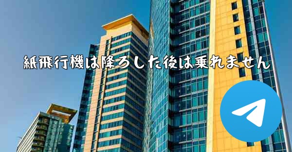 紙飛行機は降ろした後は乗れません