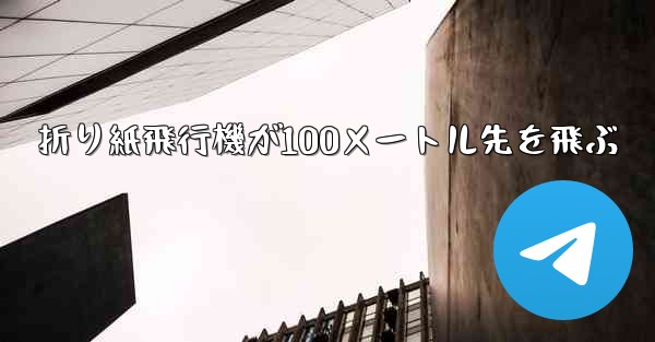 折り紙飛行機が100メートル先を飛ぶ