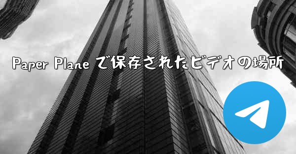 Paper Plane で保存されたビデオの場所