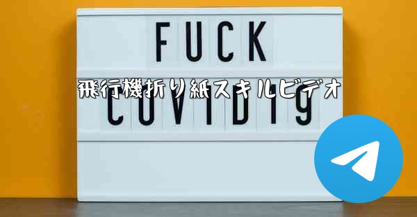 飛行機折り紙スキルビデオ