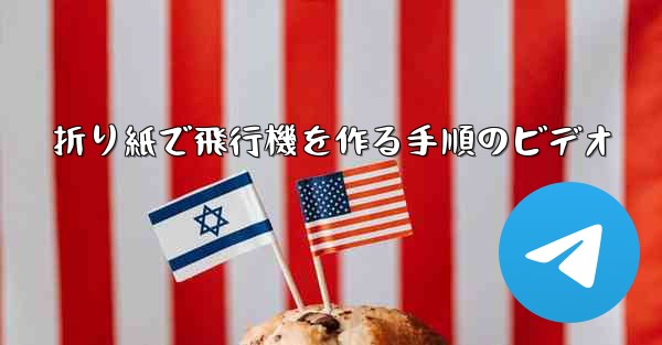 折り紙で飛行機を作る手順のビデオ