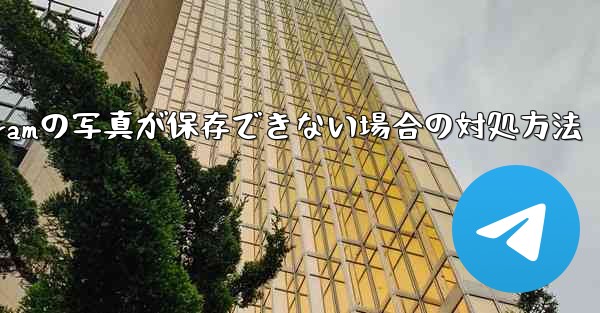Telegramの写真が保存できない場合の対処方法